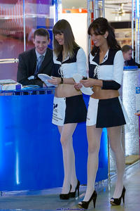 Hostesses in pantyhose